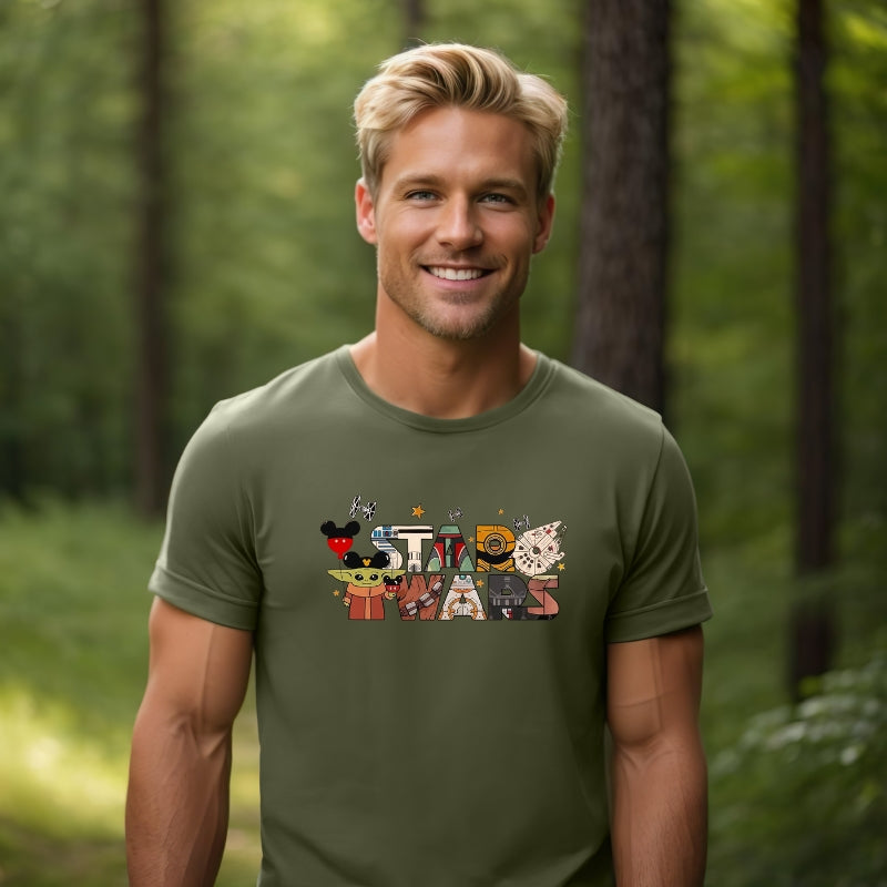 Adult Unisex Tshirt For Disney Star Wars