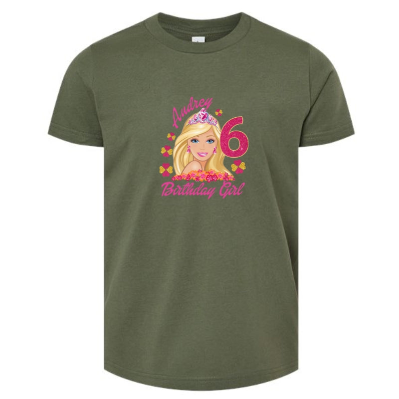 Kids Unisex Tshirt For Birthday Barbie