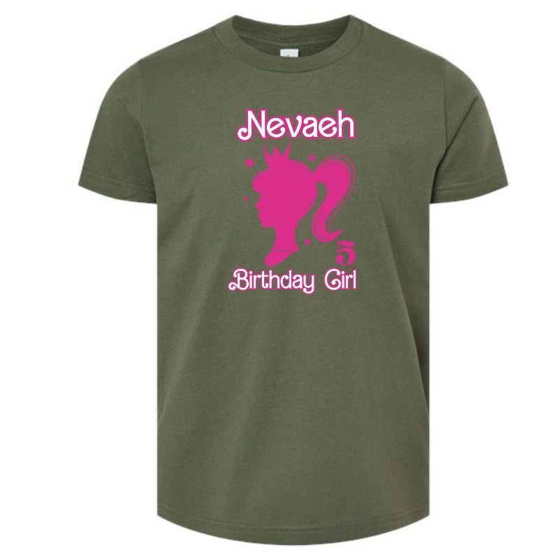 Kids Unisex Tshirt For Birthday Barbie