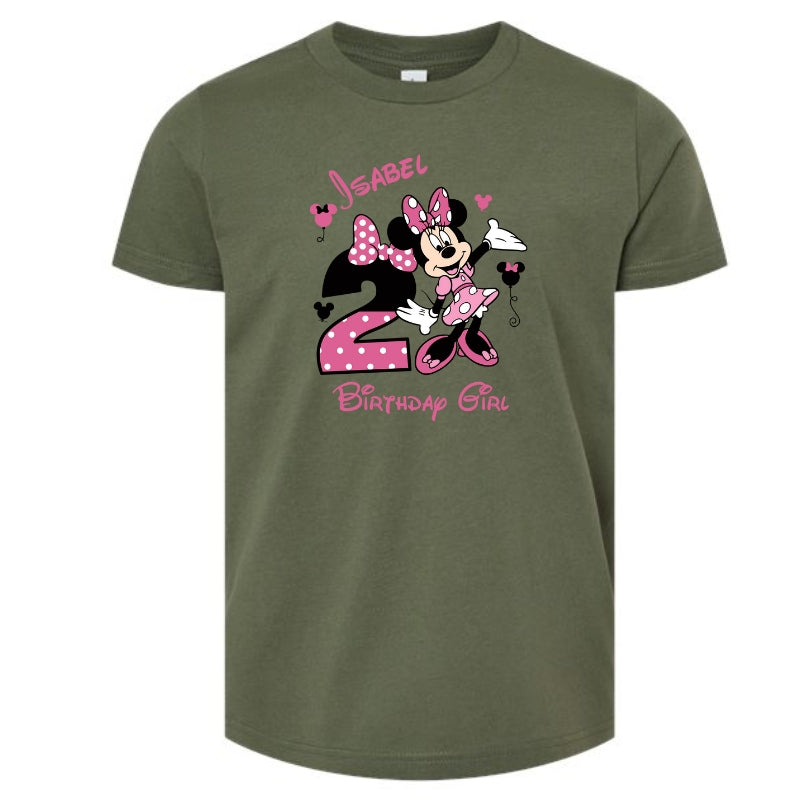 Kids Unisex Tshirt For Birthday Mini Mouse