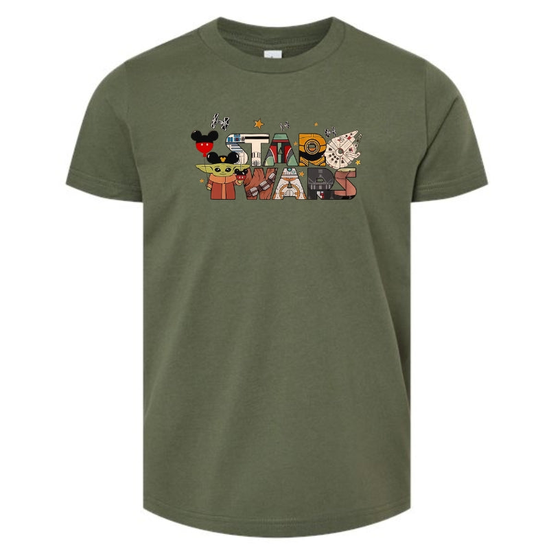 Kids Unisex Tshirt For Disney Star wars