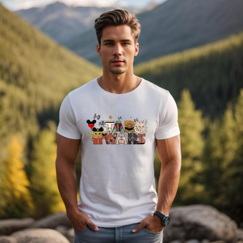 Adult Unisex Tshirt For Disney Star Wars