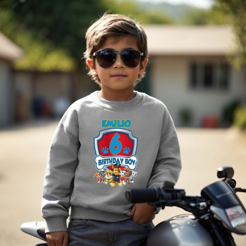 Kids Unisex Sweatshirt For Birthday Patrol