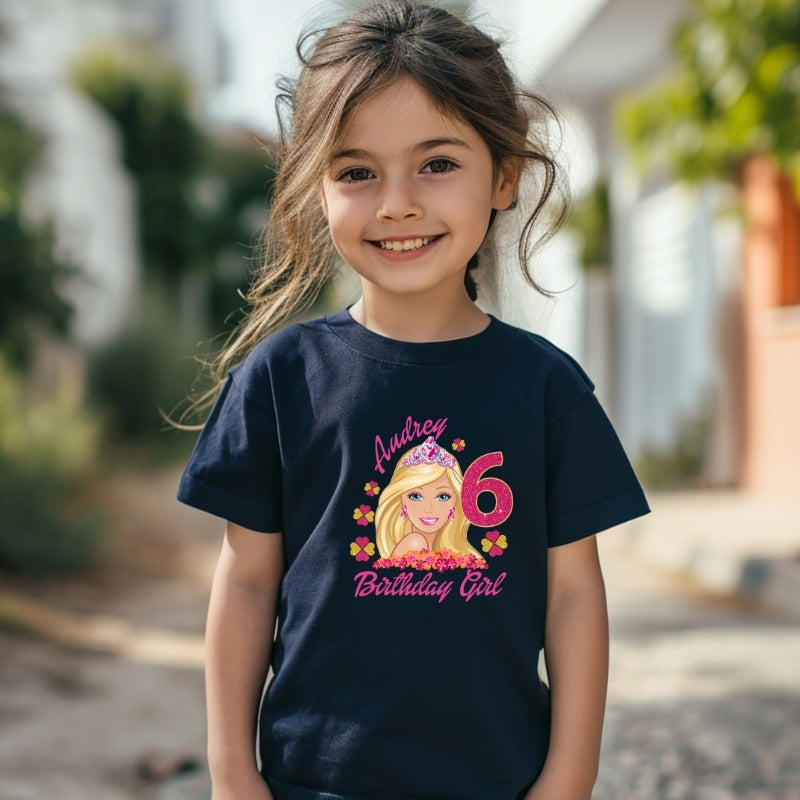 Kids Unisex Tshirt For Birthday Barbie