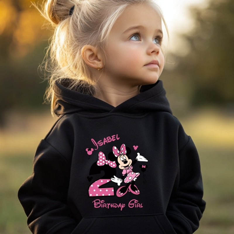 Kids Unisex Hoodie For Birthday Mini Mouse