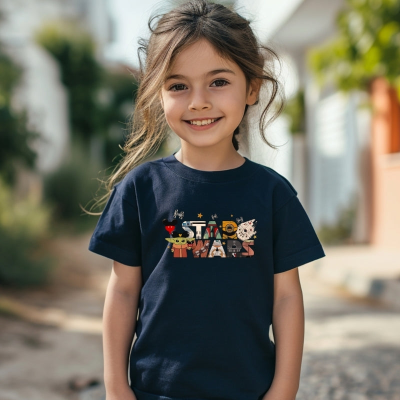 Kids Unisex Tshirt For Disney Star wars