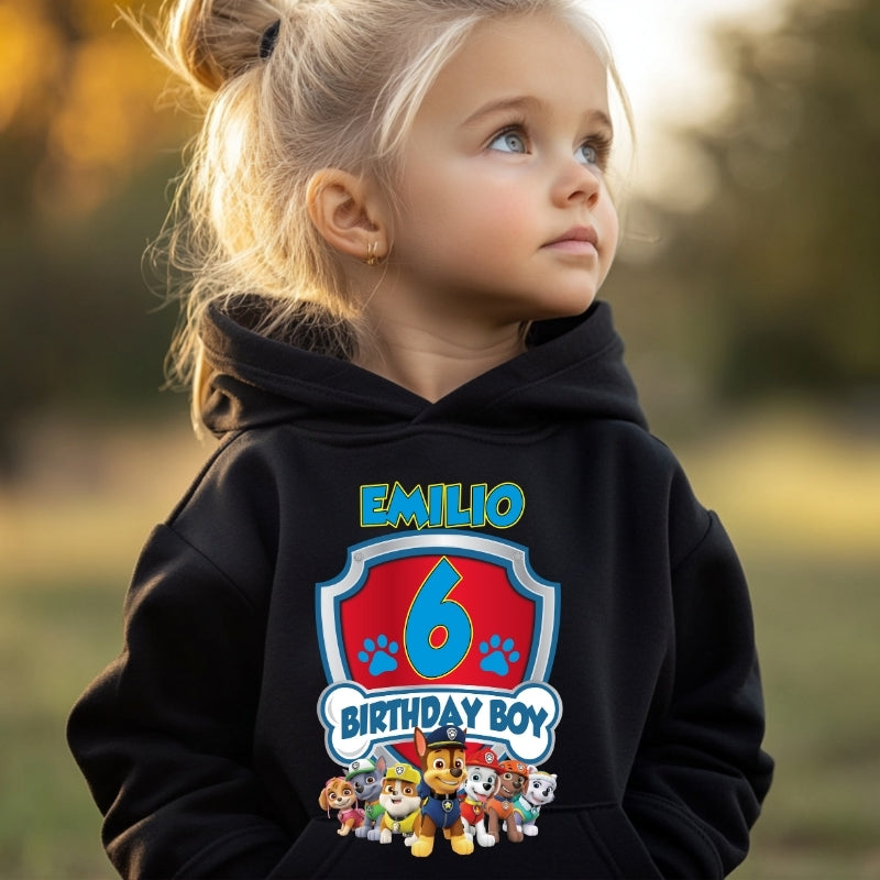 Kids Unisex Hoodie For Birthday Patrol