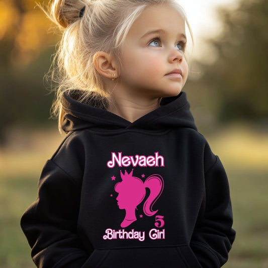 Kids Unisex Hoodie For Birthday Barbie