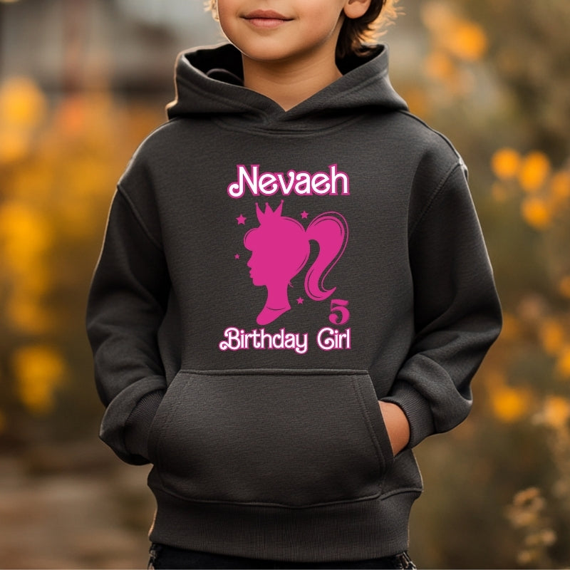 Kids Unisex Hoodie For Birthday Barbie