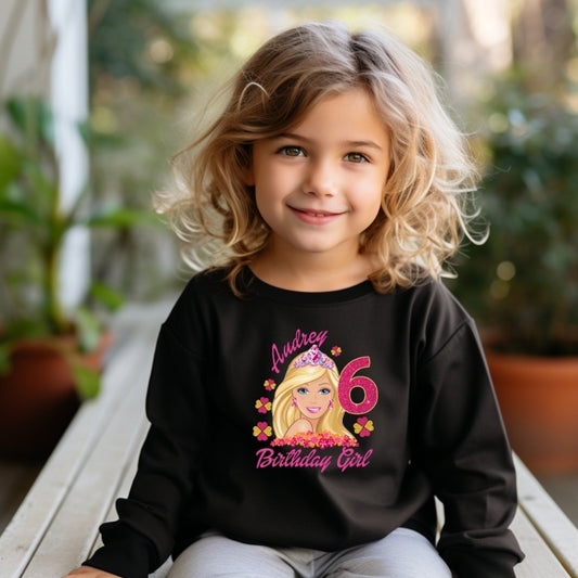 Kids Unisex Sweatshirt For Birthday Barbie