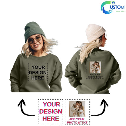 Customize Gildan  Sweatshirt with your own Photo, Logo or Text