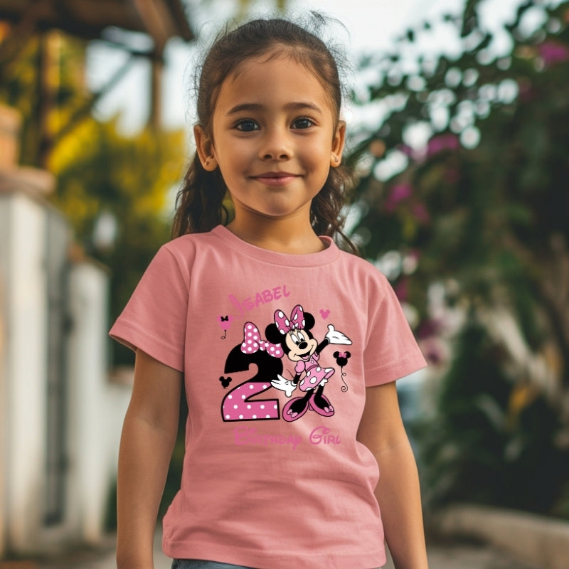 Kids Unisex Tshirt For Birthday Mini Mouse