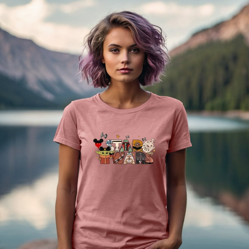 Adult Unisex Tshirt For Disney Star Wars