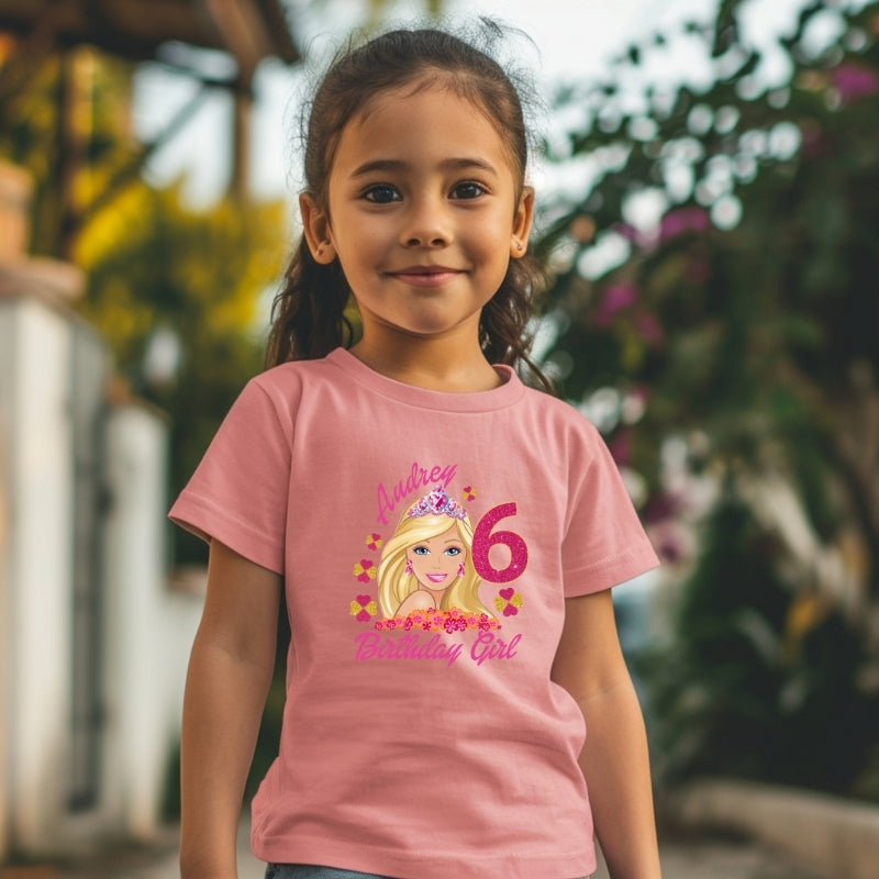 Kids Unisex Tshirt For Birthday Barbie