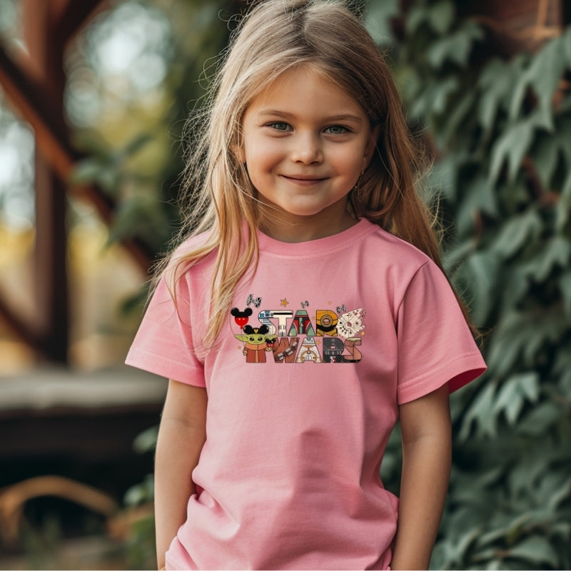 Kids Unisex Tshirt For Disney Star wars