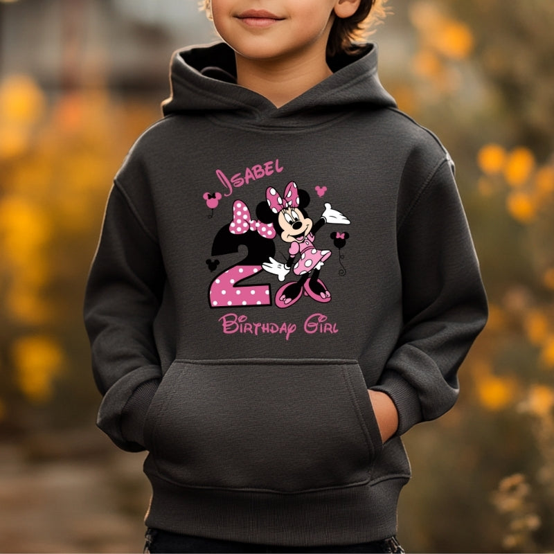 Kids Unisex Hoodie For Birthday Mini Mouse