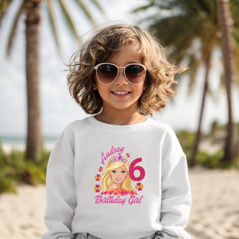 Kids Unisex Sweatshirt For Birthday Barbie