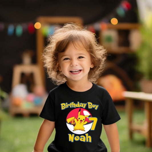 Kids Unisex Tshirt For Birthday Pokemon