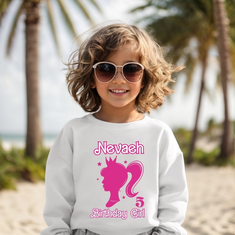 Kids Unisex Sweatshirt For  Birthday Barbie