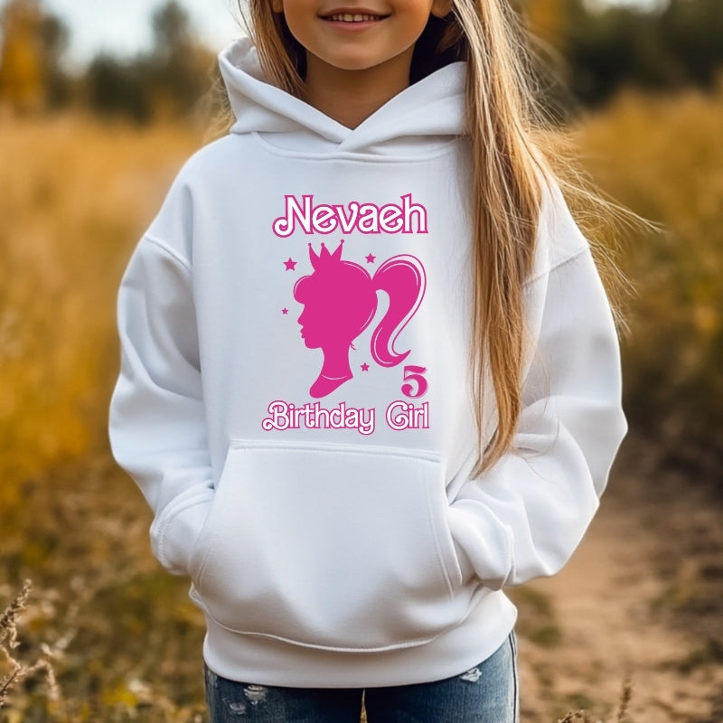 Kids Unisex Hoodie For Birthday Barbie