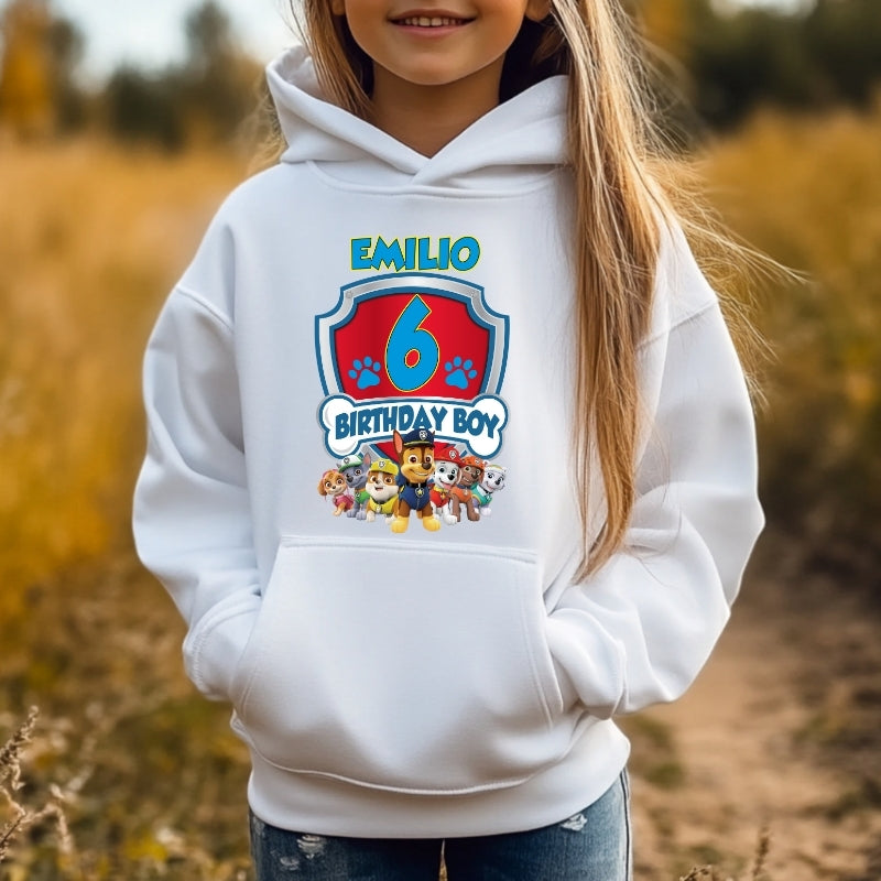 Kids Unisex Hoodie For Birthday Patrol