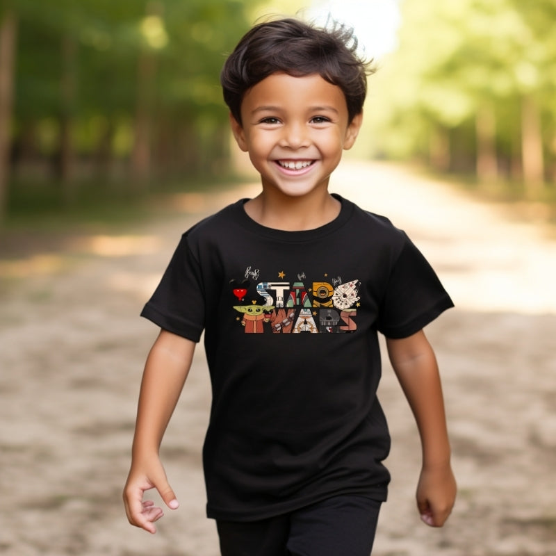 Kids Unisex Tshirt For Disney Star wars