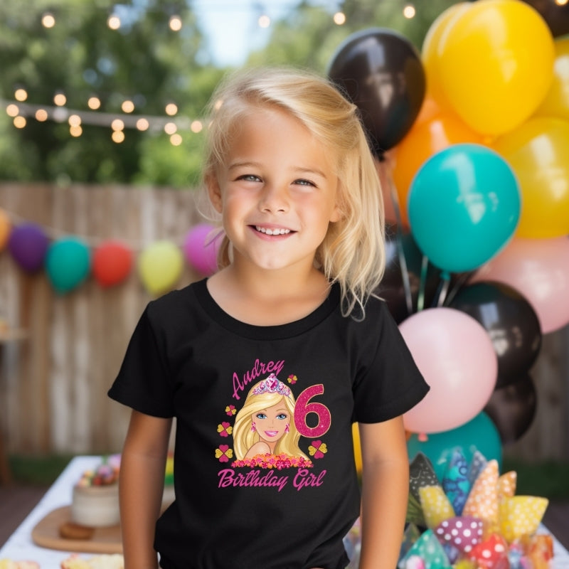 Kids Unisex Tshirt For Birthday Barbie