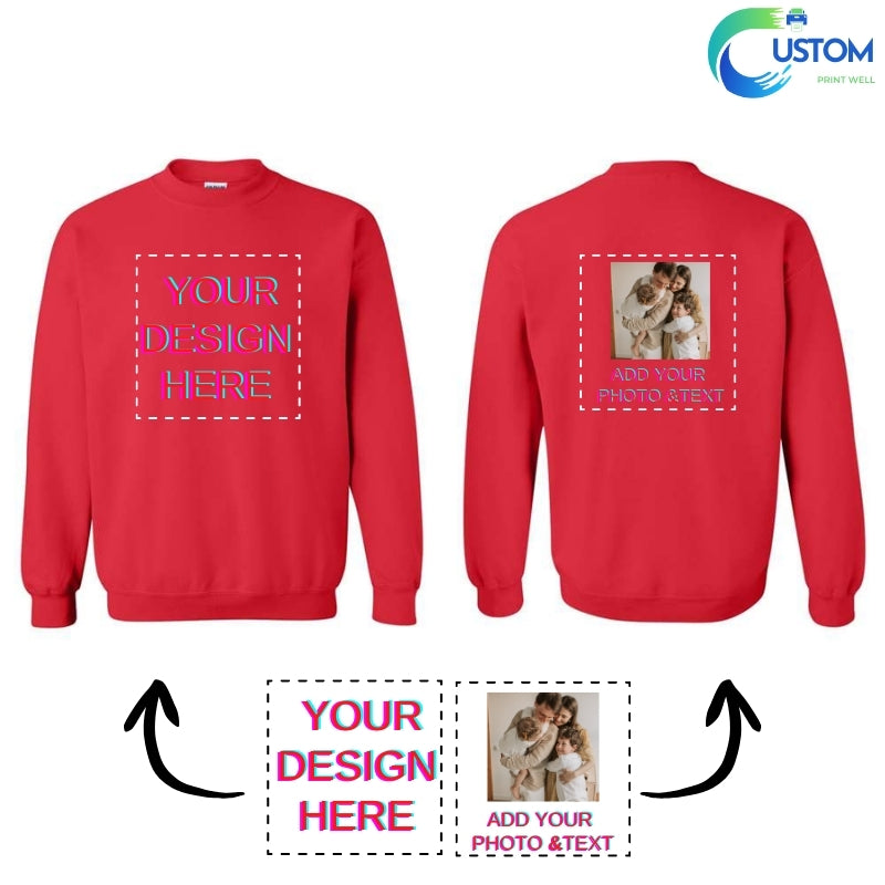 Customize Gildan  Sweatshirt with your own Photo, Logo or Text