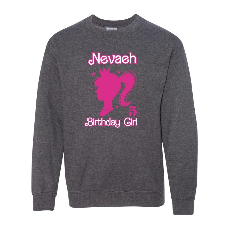 Kids Unisex Sweatshirt For  Birthday Barbie