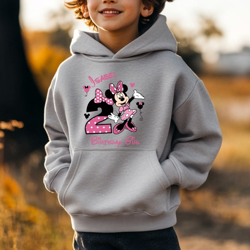 Kids Unisex Hoodie For Birthday Mini Mouse