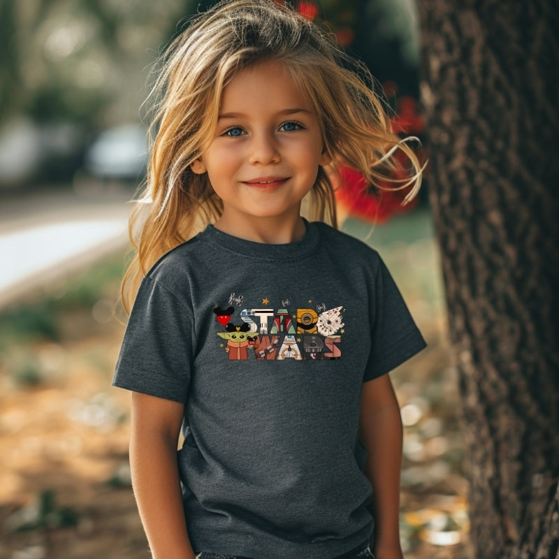 Kids Unisex Tshirt For Disney Star wars