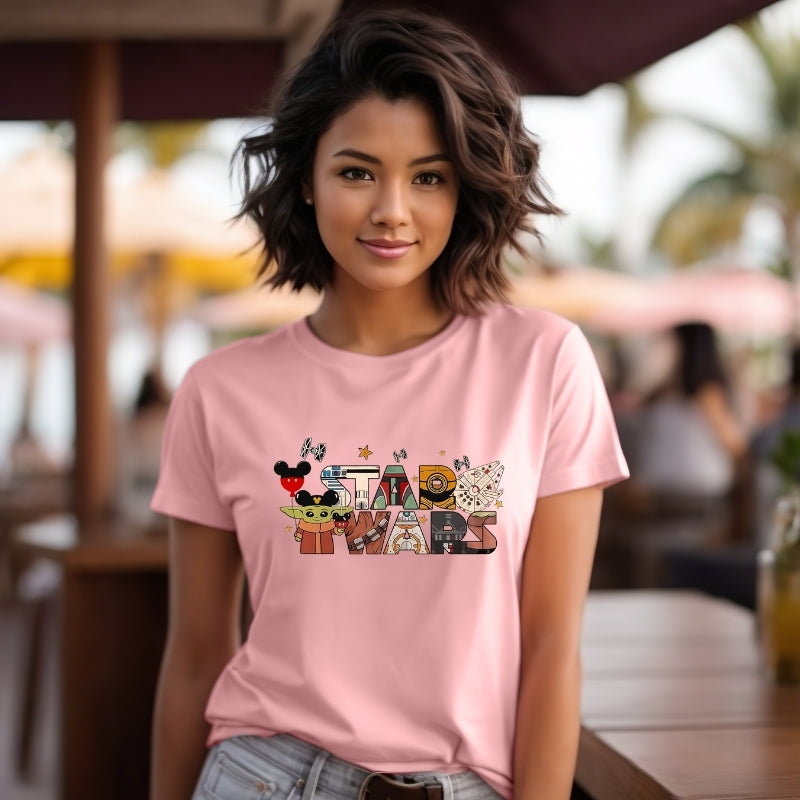 Adult Unisex Tshirt For Disney Star Wars