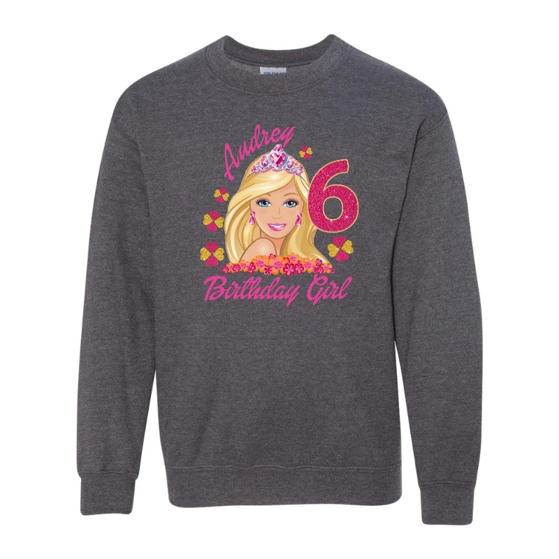 Kids Unisex Sweatshirt For Birthday Barbie