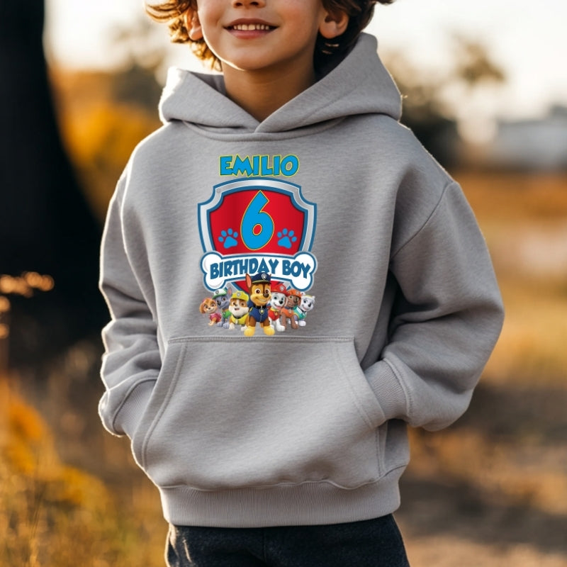 Kids Unisex Hoodie For Birthday Patrol