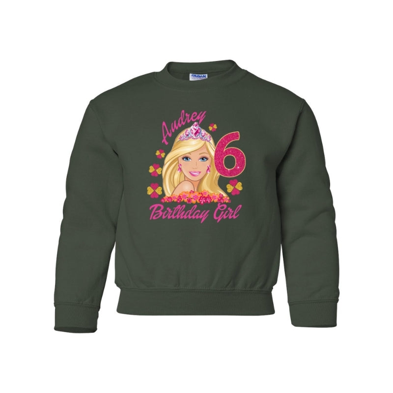 Kids Unisex Sweatshirt For Birthday Barbie