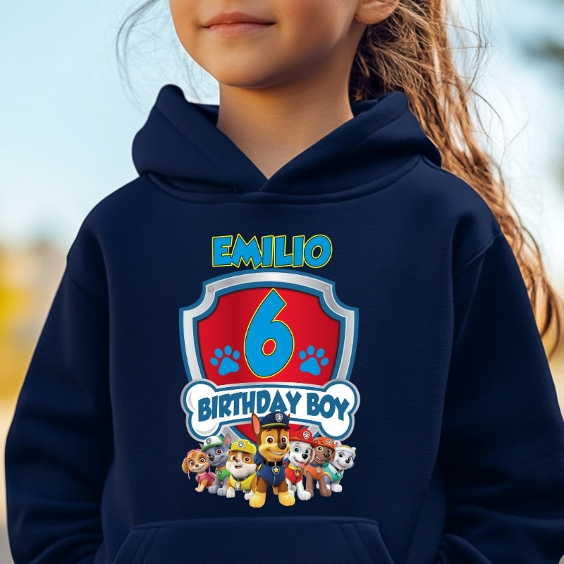 Kids Unisex Hoodie For Birthday Patrol