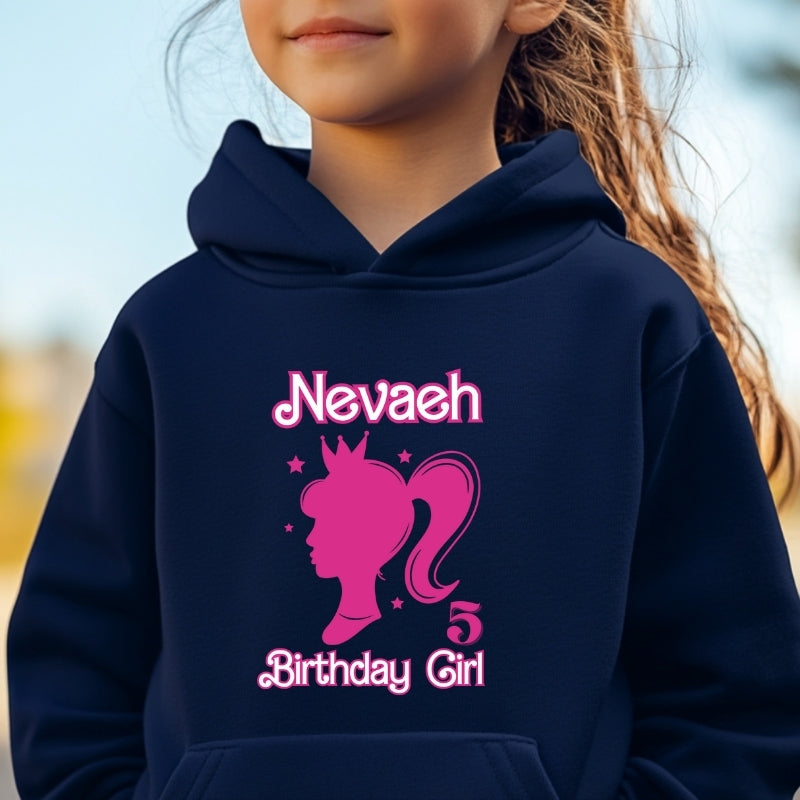 Kids Unisex Hoodie For Birthday Barbie