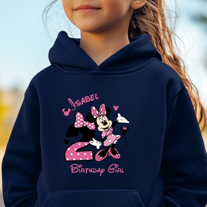 Kids Unisex Hoodie For Birthday Mini Mouse