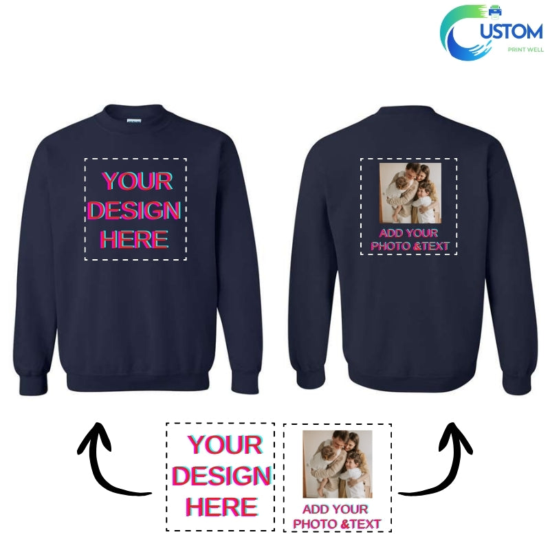 Customize Gildan  Sweatshirt with your own Photo, Logo or Text