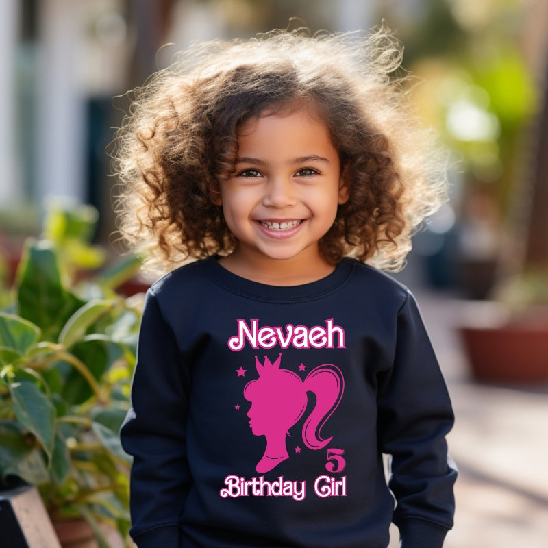 Kids Unisex Sweatshirt For  Birthday Barbie