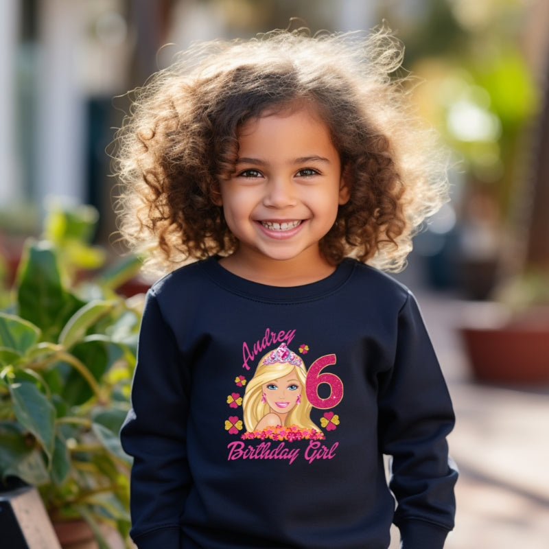 Kids Unisex Sweatshirt For Birthday Barbie