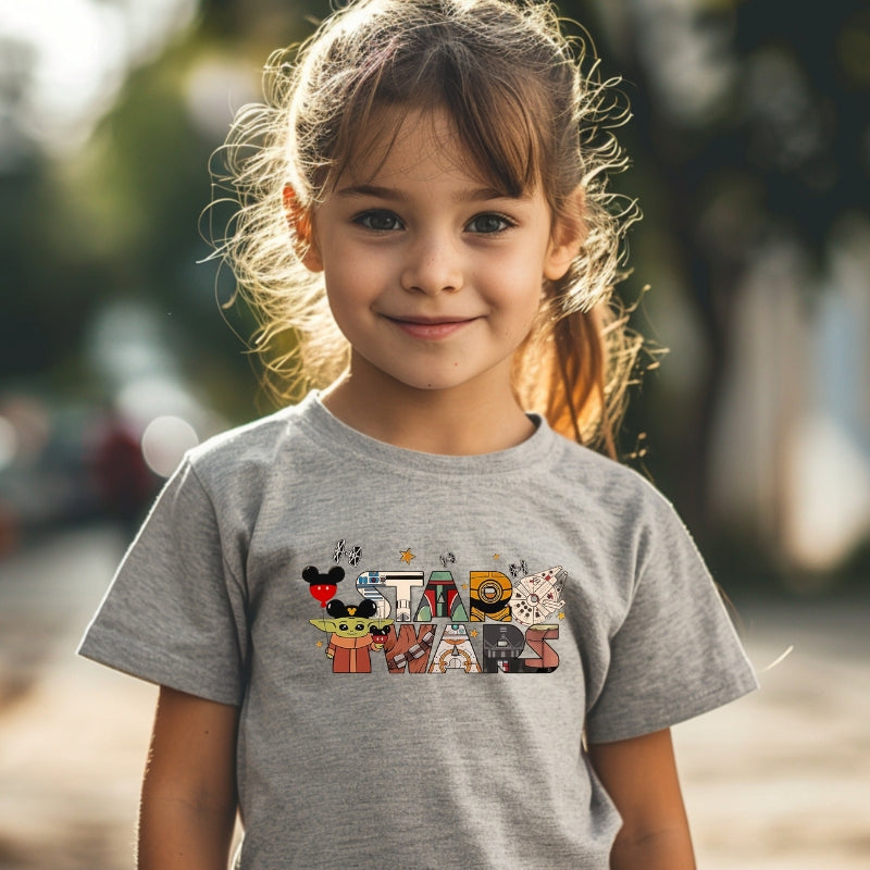 Kids Unisex Tshirt For Disney Star wars