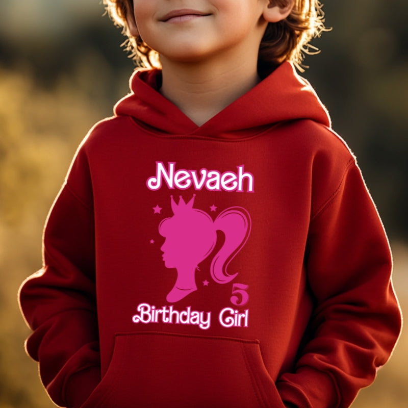 Kids Unisex Hoodie For Birthday Barbie