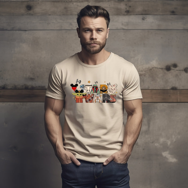 Adult Unisex Tshirt For Disney Star Wars