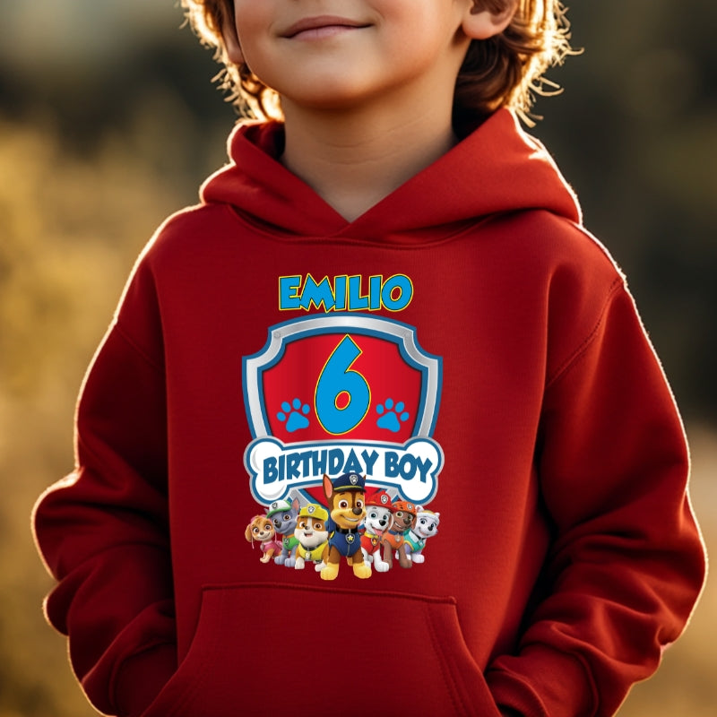 Kids Unisex Hoodie For Birthday Patrol