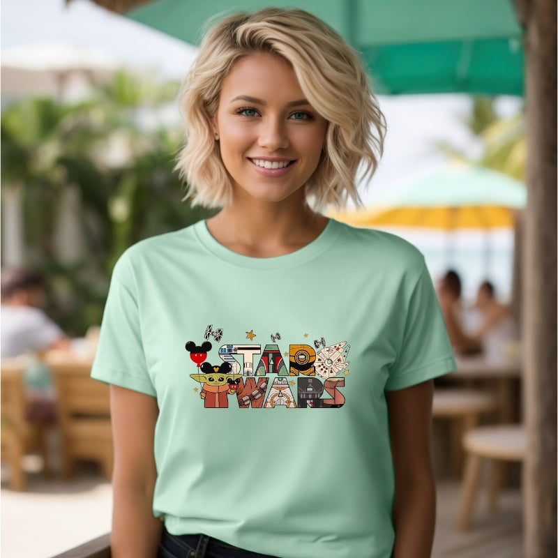 Adult Unisex Tshirt For Disney Star Wars