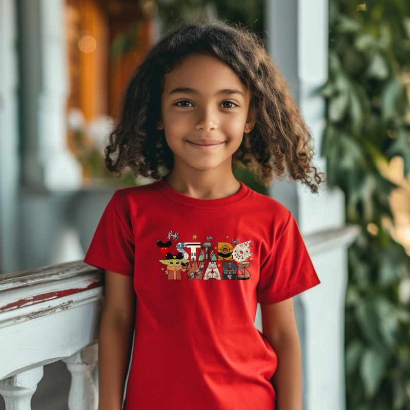 Kids Unisex Tshirt For Disney Star wars