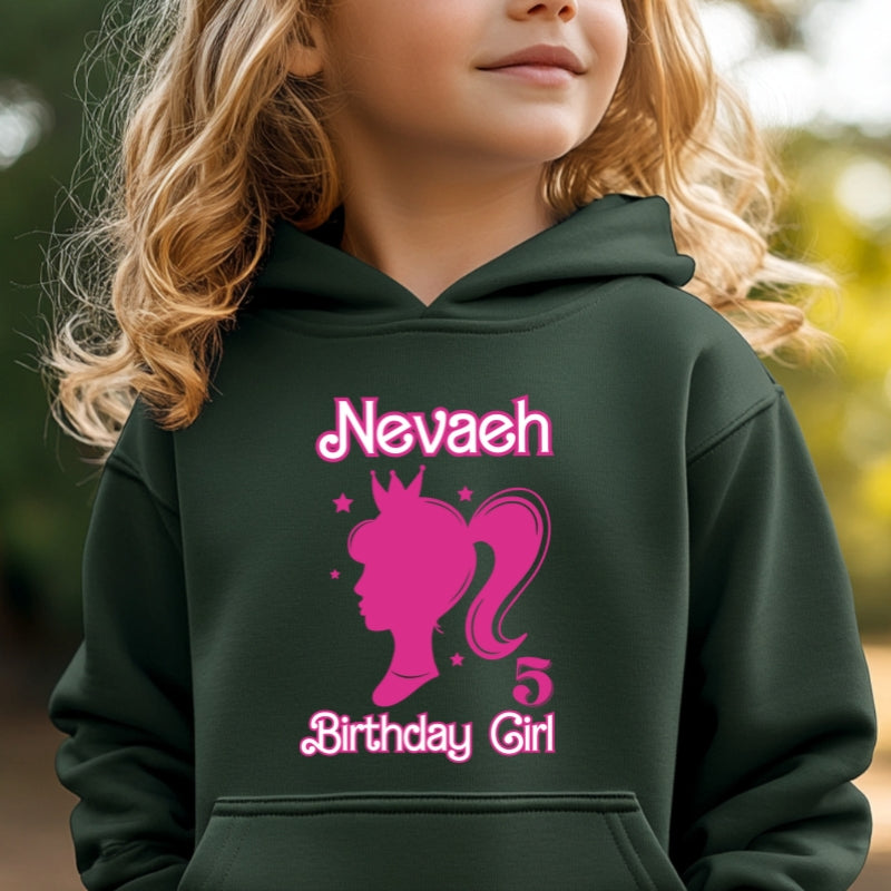 Kids Unisex Hoodie For Birthday Barbie