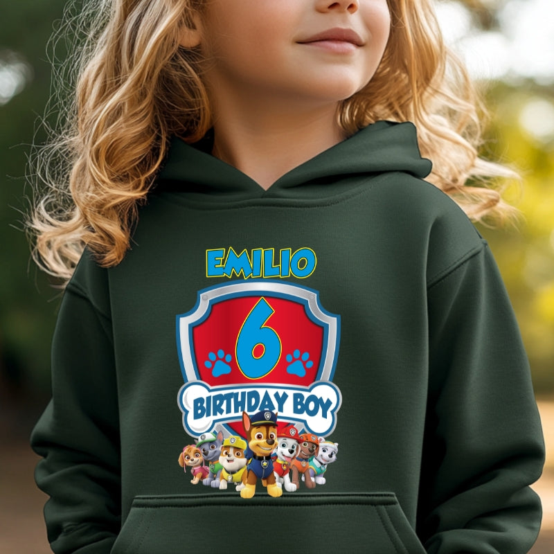 Kids Unisex Hoodie For Birthday Patrol