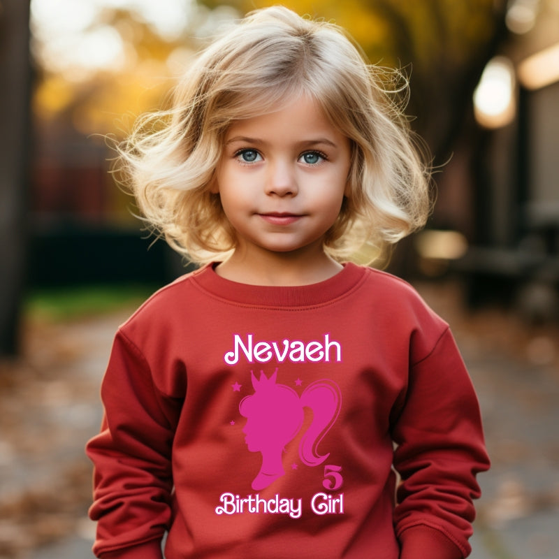 Kids Unisex Sweatshirt For  Birthday Barbie